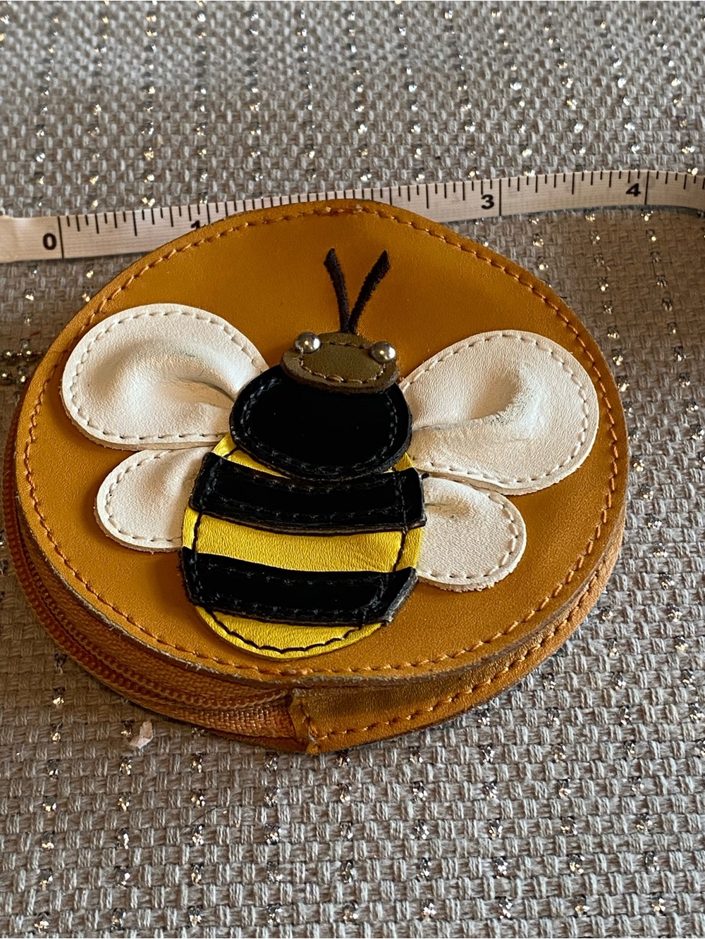 Rolfs Bee Coin Purse - Yellow, White, Black